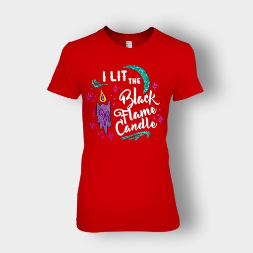 I-Lit-The-Black-Flame-Candle-Disney-Hocus-Pocus-Inspired-Ladies-T-Shirt-Red