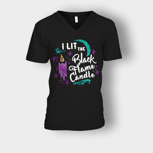 I-Lit-The-Black-Flame-Candle-Disney-Hocus-Pocus-Inspired-Unisex-V-Neck-T-Shirt-Black
