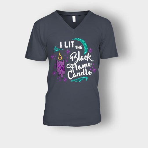 I-Lit-The-Black-Flame-Candle-Disney-Hocus-Pocus-Inspired-Unisex-V-Neck-T-Shirt-Dark-Heather