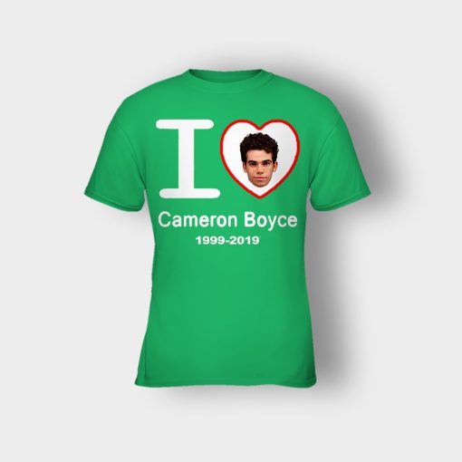 I-Love-Cameron-Boyce-Rip-Cameron-Boyce-1999-2019-Kids-T-Shirt-Irish-Green