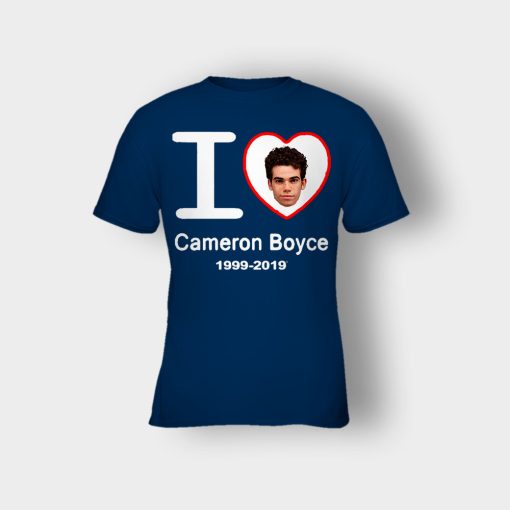 I-Love-Cameron-Boyce-Rip-Cameron-Boyce-1999-2019-Kids-T-Shirt-Navy