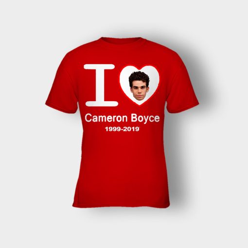 I-Love-Cameron-Boyce-Rip-Cameron-Boyce-1999-2019-Kids-T-Shirt-Red