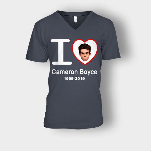 I-Love-Cameron-Boyce-Rip-Cameron-Boyce-1999-2019-Unisex-V-Neck-T-Shirt-Dark-Heather