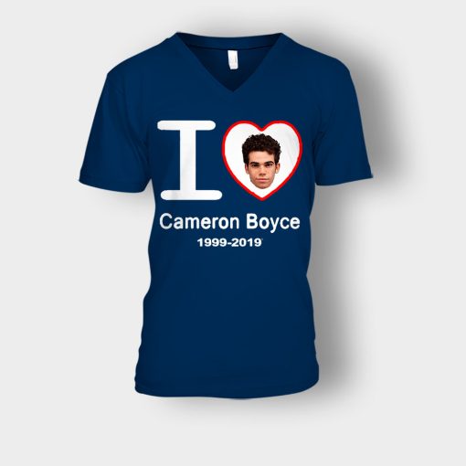 I-Love-Cameron-Boyce-Rip-Cameron-Boyce-1999-2019-Unisex-V-Neck-T-Shirt-Navy