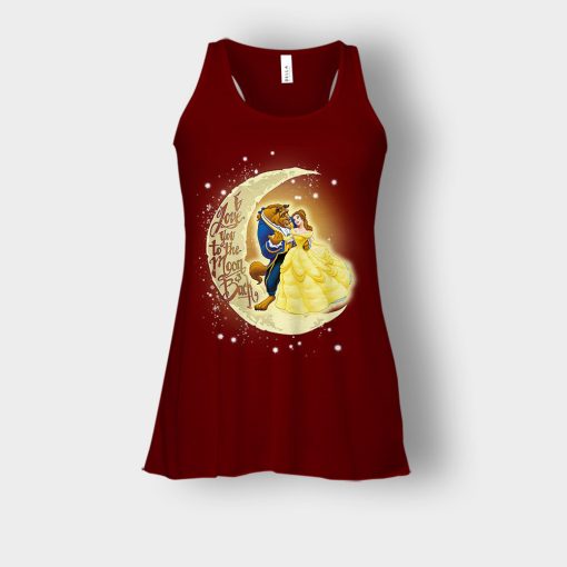 I-Love-You-To-The-Moon-And-Back-Disney-Beauty-And-The-Beast-Bella-Womens-Flowy-Tank-Maroon