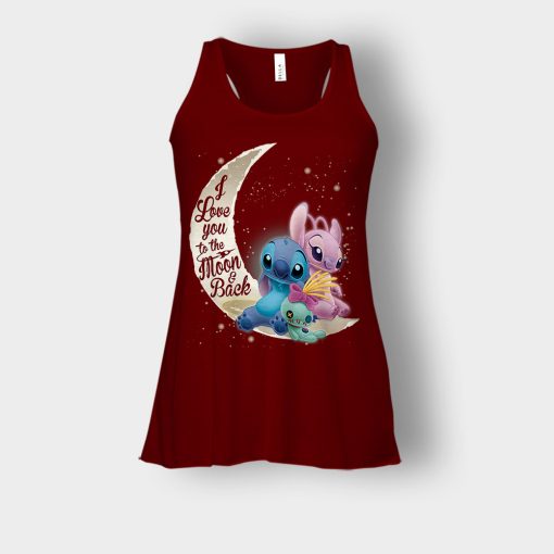 I-Love-You-To-The-Moon-Disney-Lilo-And-Stitch-Bella-Womens-Flowy-Tank-Maroon