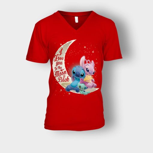 I-Love-You-To-The-Moon-Disney-Lilo-And-Stitch-Unisex-V-Neck-T-Shirt-Red