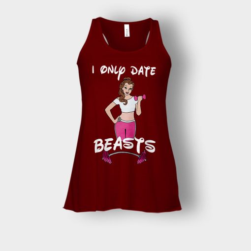 I-Only-Date-Beasts-Disney-Beauty-And-The-Beast-Bella-Womens-Flowy-Tank-Maroon