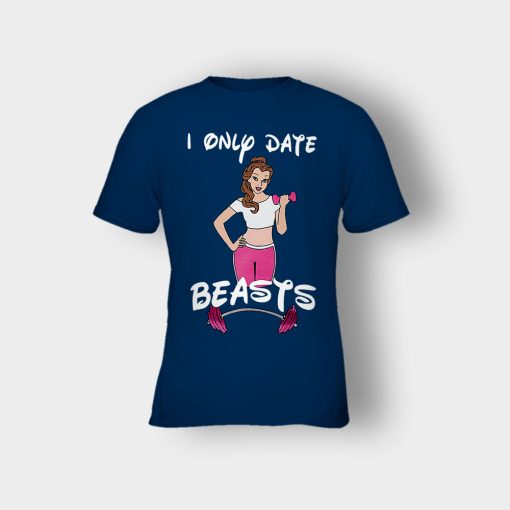 I-Only-Date-Beasts-Disney-Beauty-And-The-Beast-Kids-T-Shirt-Navy