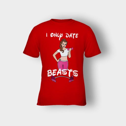 I-Only-Date-Beasts-Disney-Beauty-And-The-Beast-Kids-T-Shirt-Red