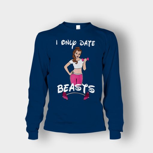 I-Only-Date-Beasts-Disney-Beauty-And-The-Beast-Unisex-Long-Sleeve-Navy