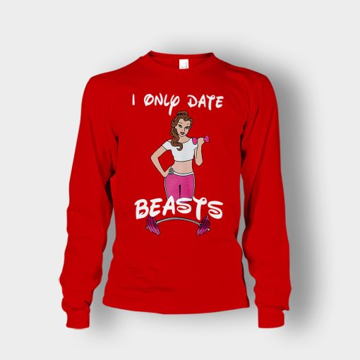 I-Only-Date-Beasts-Disney-Beauty-And-The-Beast-Unisex-Long-Sleeve-Red