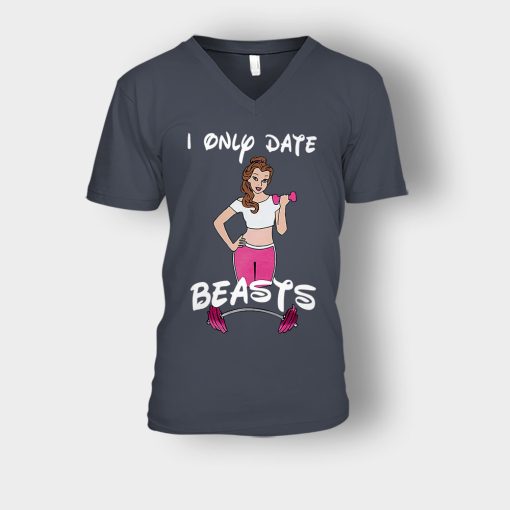 I-Only-Date-Beasts-Disney-Beauty-And-The-Beast-Unisex-V-Neck-T-Shirt-Dark-Heather