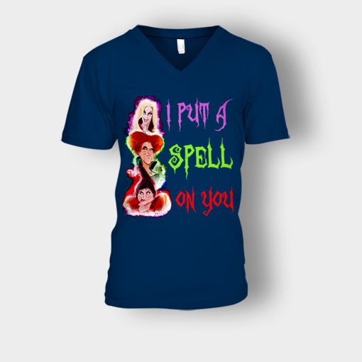 I-Put-A-Spell-For-You-Disney-Hocus-Pocus-Inspired-Unisex-V-Neck-T-Shirt-Navy