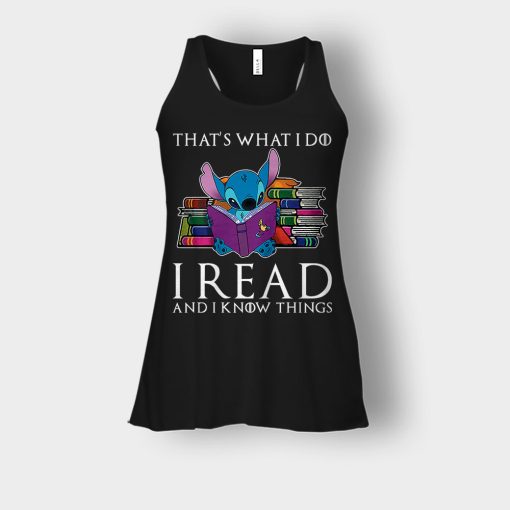 I-Read-And-I-Know-Things-Disney-Lilo-And-Stitch-Bella-Womens-Flowy-Tank-Black