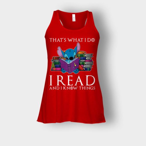 I-Read-And-I-Know-Things-Disney-Lilo-And-Stitch-Bella-Womens-Flowy-Tank-Red