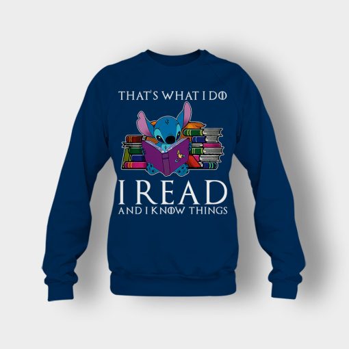 I-Read-And-I-Know-Things-Disney-Lilo-And-Stitch-Crewneck-Sweatshirt-Navy