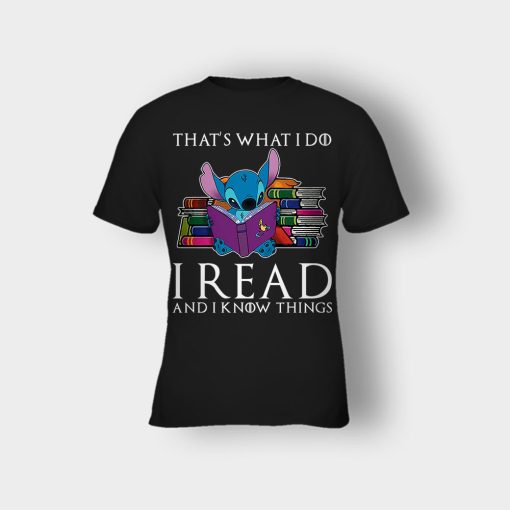 I-Read-And-I-Know-Things-Disney-Lilo-And-Stitch-Kids-T-Shirt-Black