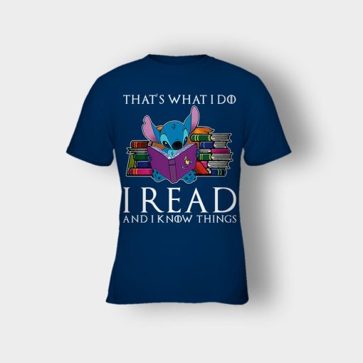 I-Read-And-I-Know-Things-Disney-Lilo-And-Stitch-Kids-T-Shirt-Navy