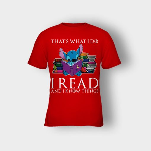 I-Read-And-I-Know-Things-Disney-Lilo-And-Stitch-Kids-T-Shirt-Red