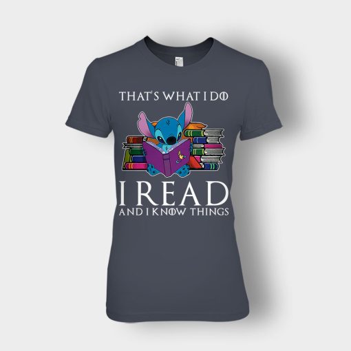 I-Read-And-I-Know-Things-Disney-Lilo-And-Stitch-Ladies-T-Shirt-Dark-Heather