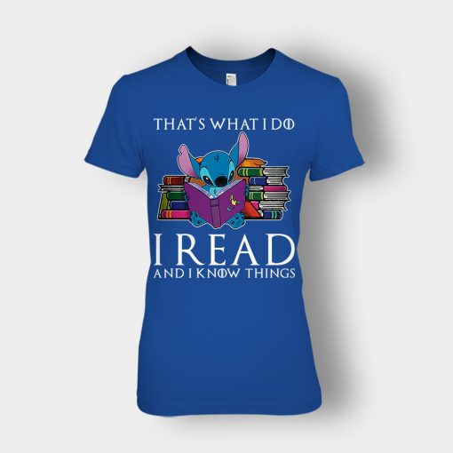 I-Read-And-I-Know-Things-Disney-Lilo-And-Stitch-Ladies-T-Shirt-Royal