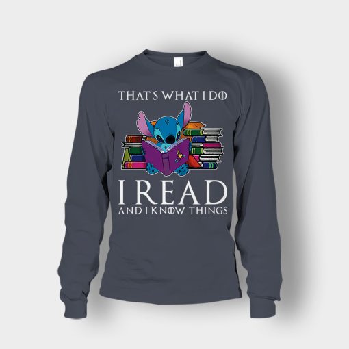 I-Read-And-I-Know-Things-Disney-Lilo-And-Stitch-Unisex-Long-Sleeve-Dark-Heather