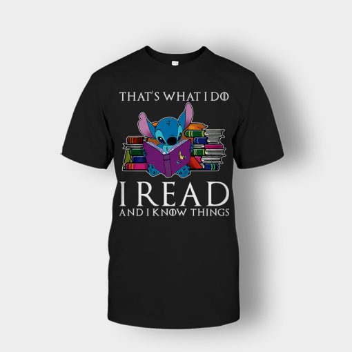 I-Read-And-I-Know-Things-Disney-Lilo-And-Stitch-Unisex-T-Shirt-Black