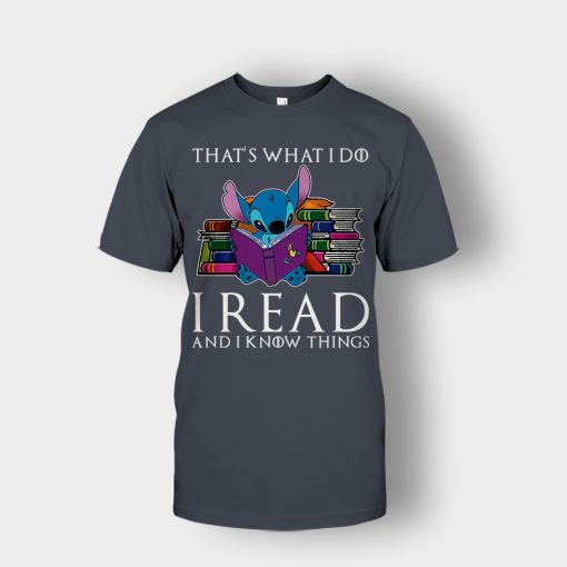 I-Read-And-I-Know-Things-Disney-Lilo-And-Stitch-Unisex-T-Shirt-Dark-Heather