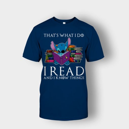 I-Read-And-I-Know-Things-Disney-Lilo-And-Stitch-Unisex-T-Shirt-Navy