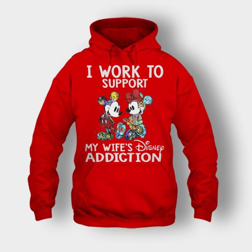 I-Work-To-Support-My-Wifes-Addiction-Disney-Mickey-Inspired-Unisex-Hoodie-Red