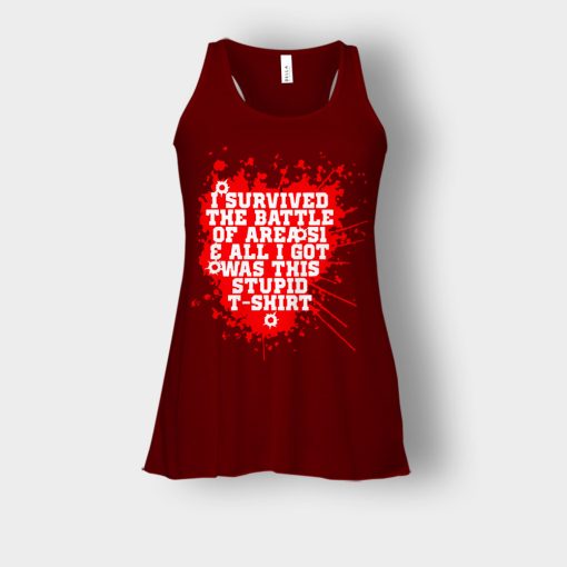 I-survived-the-battle-of-the-Area-51-Bella-Womens-Flowy-Tank-Maroon