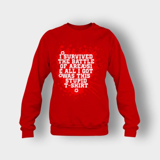 I-survived-the-battle-of-the-Area-51-Crewneck-Sweatshirt-Red