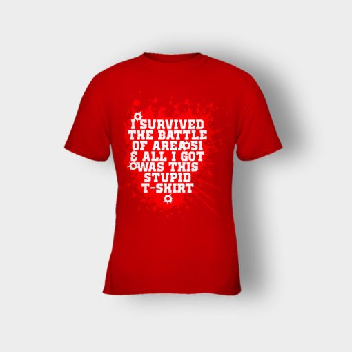 I-survived-the-battle-of-the-Area-51-Kids-T-Shirt-Red