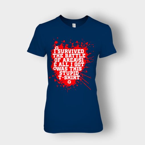I-survived-the-battle-of-the-Area-51-Ladies-T-Shirt-Navy