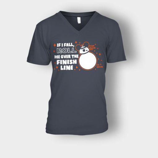 If-I-Fall-Roll-Me-Over-The-Finish-Line-Disney-Mickey-Inspired-Unisex-V-Neck-T-Shirt-Dark-Heather