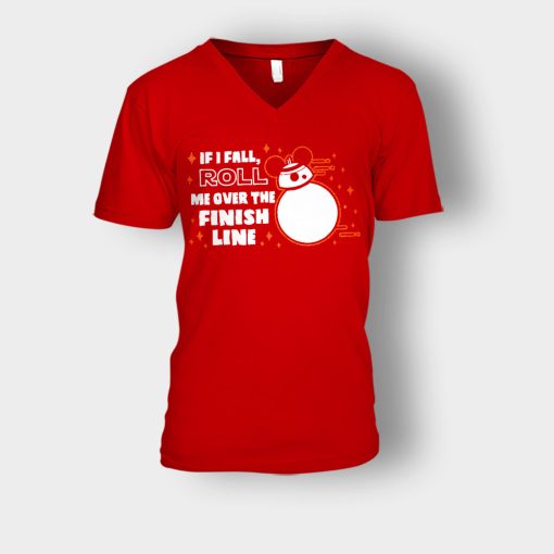 If-I-Fall-Roll-Me-Over-The-Finish-Line-Disney-Mickey-Inspired-Unisex-V-Neck-T-Shirt-Red