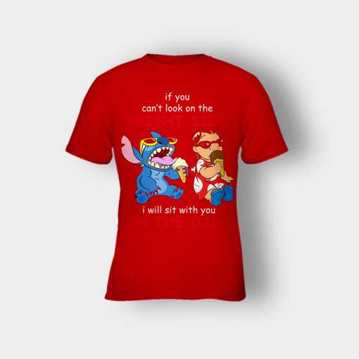 If-You-Cant-Look-In-A-Bright-Side-Disney-Lilo-And-Stitch-Kids-T-Shirt-Red