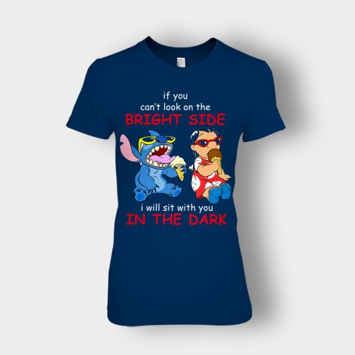 If-You-Cant-Look-In-A-Bright-Side-Disney-Lilo-And-Stitch-Ladies-T-Shirt-Navy