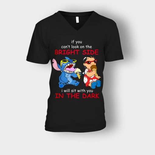 If-You-Cant-Look-In-A-Bright-Side-Disney-Lilo-And-Stitch-Unisex-V-Neck-T-Shirt-Black