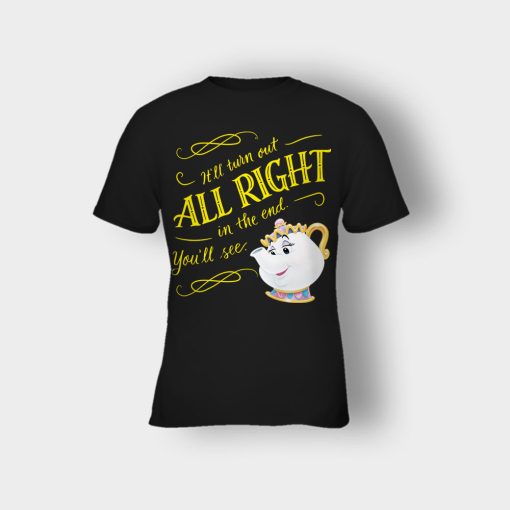 Ill-Turn-Out-All-Right-In-The-End-Disney-Beauty-And-The-Beast-Kids-T-Shirt-Black