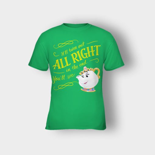 Ill-Turn-Out-All-Right-In-The-End-Disney-Beauty-And-The-Beast-Kids-T-Shirt-Irish-Green