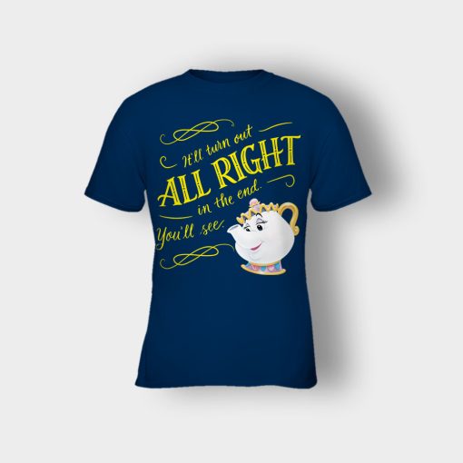 Ill-Turn-Out-All-Right-In-The-End-Disney-Beauty-And-The-Beast-Kids-T-Shirt-Navy