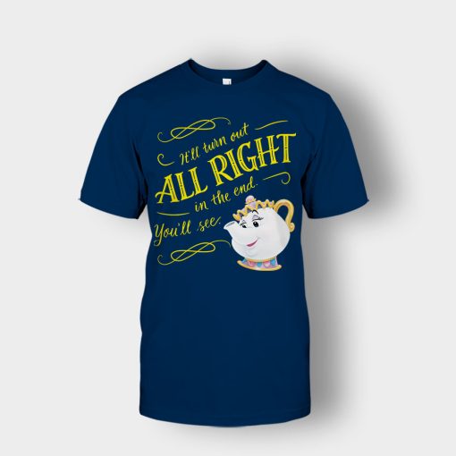 Ill-Turn-Out-All-Right-In-The-End-Disney-Beauty-And-The-Beast-Unisex-T-Shirt-Navy