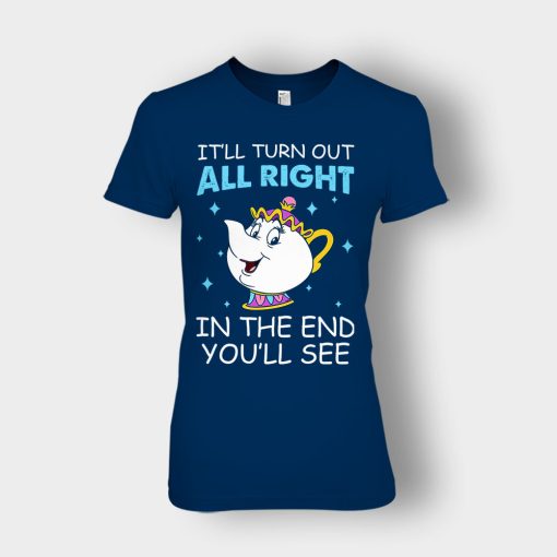 Ill-Turn-Out-All-Right-In-The-End-Youll-See-Disney-Beauty-And-The-Beast-Ladies-T-Shirt-Navy