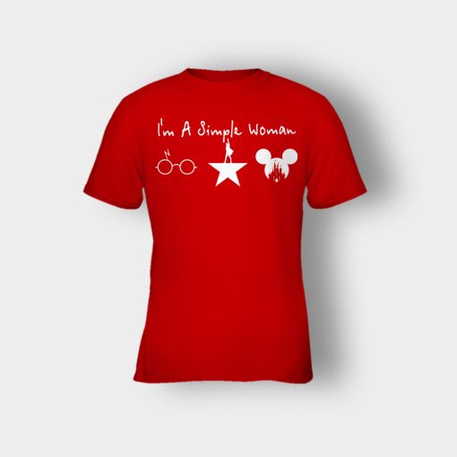 Im-A-Simple-Woman-Harry-Potter-Broadway-Hamilton-Disney-Mickey-Inspired-Kids-T-Shirt-Red
