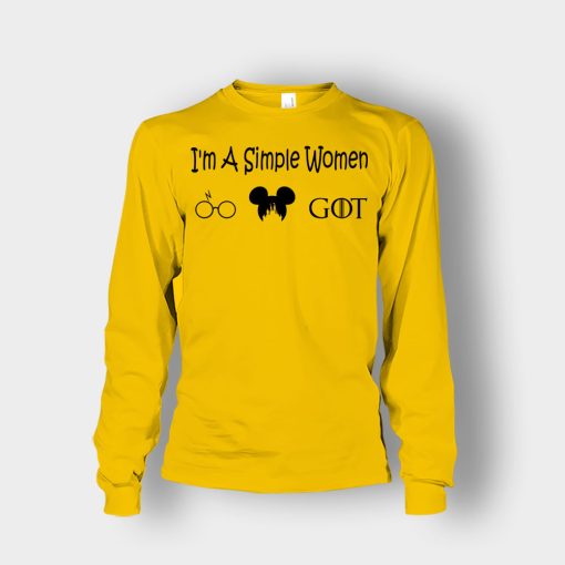 Im-A-Simple-Women-Harry-Potter-Game-Of-Thrones-Disney-Mickey-Inspired-Unisex-Long-Sleeve-Gold