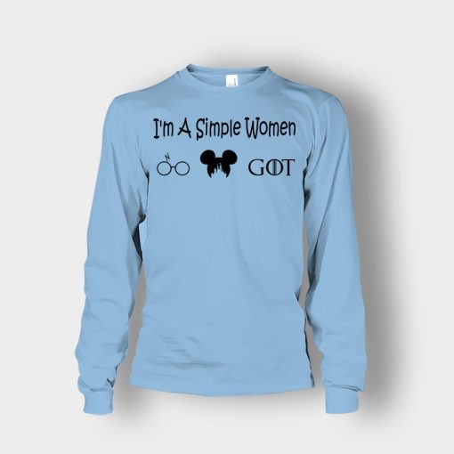 Im-A-Simple-Women-Harry-Potter-Game-Of-Thrones-Disney-Mickey-Inspired-Unisex-Long-Sleeve-Light-Blue