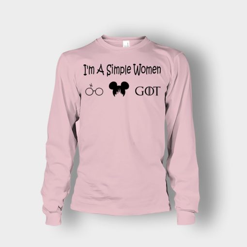 Im-A-Simple-Women-Harry-Potter-Game-Of-Thrones-Disney-Mickey-Inspired-Unisex-Long-Sleeve-Light-Pink