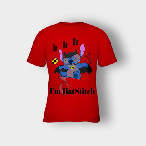 Im-Batstitch-Disney-Lilo-And-Stitch-Kids-T-Shirt-Red